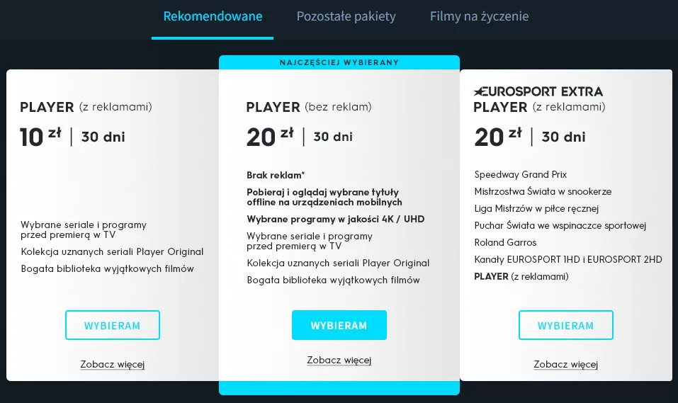 Cennik TVN Player