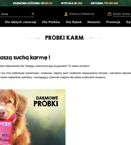 Darmowe próbki karmy Naturea, Tribal i Yora – zamów zestaw dla psa lub kota