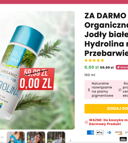Darmowy kosmetyk od InaEssentials na Dzień Kobiet – Hydrolina z Jodły białej