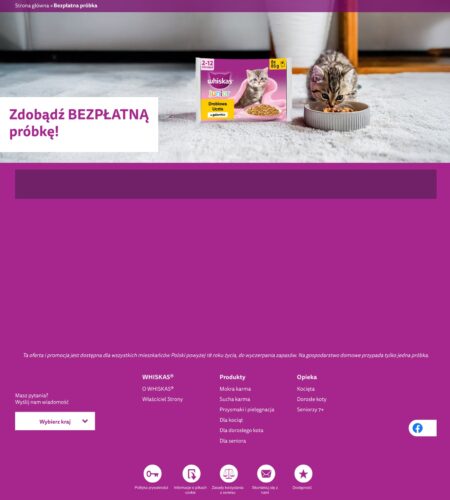 Darmowe próbki Whiskas Junior – karma dla kociąt 2-12 miesięcy