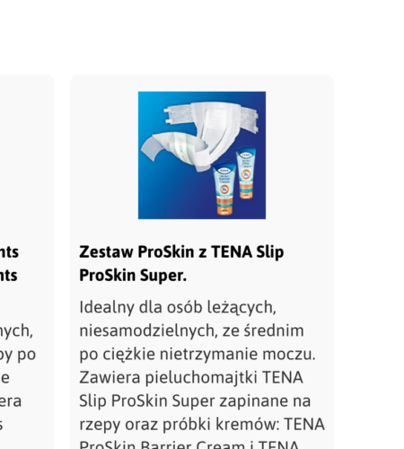 Darmowe próbki TENA dla opiekunów – pieluchomajtki i kremy