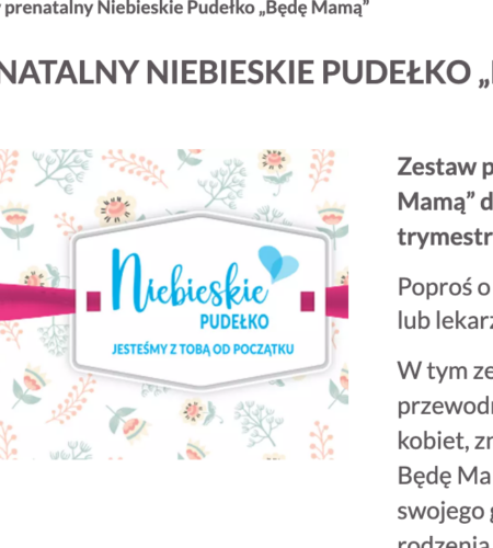 Darmowe próbki Niebieskie Pudełko Będę Mamą