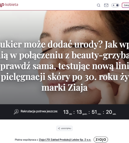 Darmowe testowanie Ziaja Pullulan na WP Kobieta