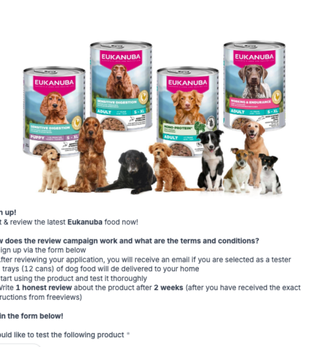 Darmowe testowanie karmy Eukanuba dla psów